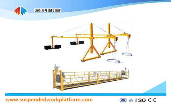 Customized Movable Safety Window Cleaning Platform , ZLP500 1.5KW 6.3KN Swing Stage