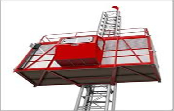 2000 kg Operate Cab Painted Passenger Hoist With Double Cage SC200 / 200